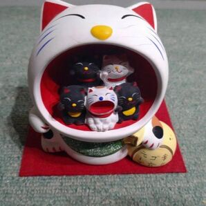 ☆☆猫雑貨☆口いっぱいの幸せ☆ねこの貯金箱☆☆