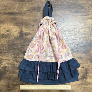 【Hand Made】 体操服袋 お着替え袋 持ち手付き 大きめ たくさん入る