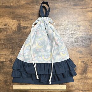 【Hand Made】 体操服袋 お着替え袋 持ち手付き 大きめ たくさん入る
