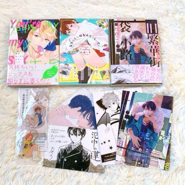 ためこう 漫画3冊 + 購入特典 + グッズ セット BLコミック リーフレット アクリルキーホルダー