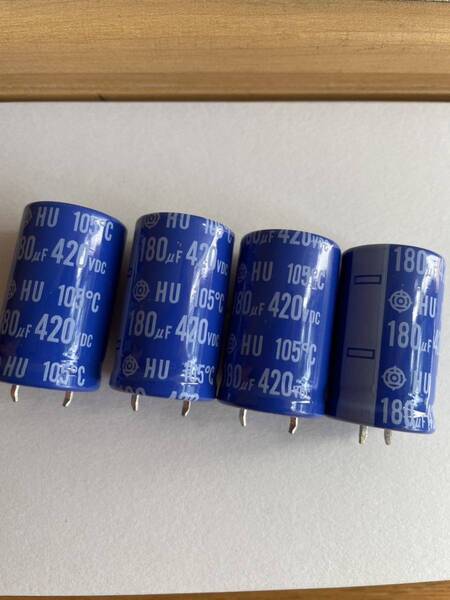 電解コンデンサ 420v 180μf 105℃ 4個 (420v180uf )日立 送料無料