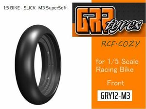 GRP SLICK ハイグリップ タイヤ 1/5 バイク フロント用 GRY12 (検索 Racing オートバイ sb5 fm1 nuova FAOR SF 913 ZH M5RACE Motorace )