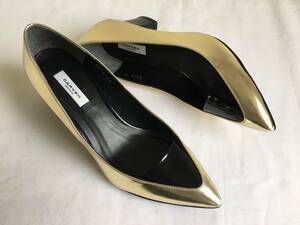  new goods unused * made in Japan CARVENkaruven leather pumps Gold pumps bai color 23*