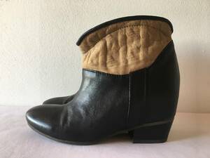  ultimate beautiful goods * made in Japan RABOKIGOSHI workslabokigosi Works short boots bootie reverse side knitted 2WAY*