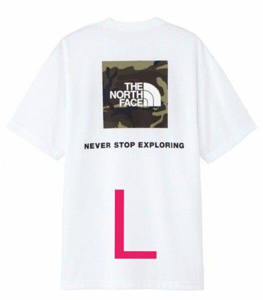 THE NORTH FACE ノースフェイス ヌプシ ショートスリーブ SQUARE CAMOFLUGE Tシャツ Lサイズ