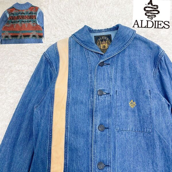大人気 アールディーズ ALDIES デニムジャケット ネイティブ柄 Mサイズ