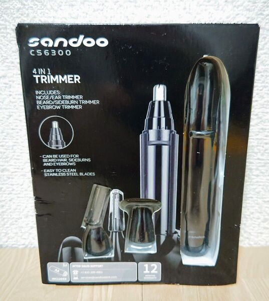 【未使用 美品】sandoo 4 in 1 トリマー CS6300 1個☆ 鼻毛カッター
