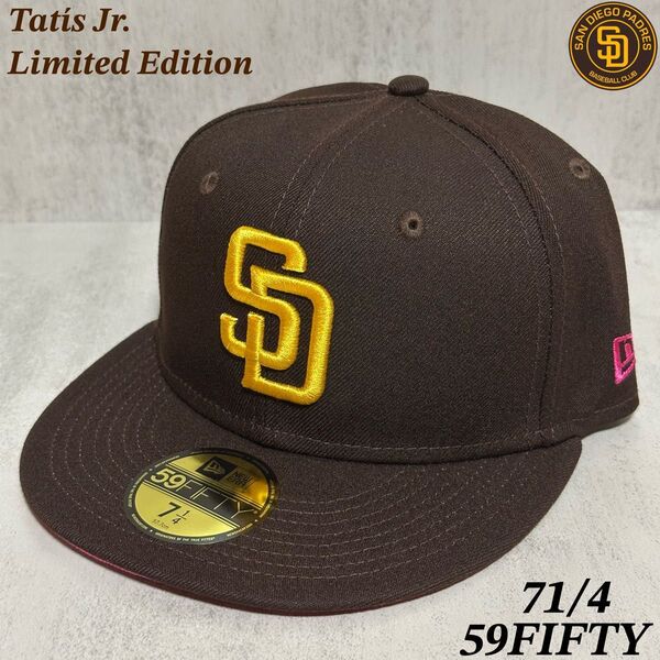 【海外限定】 NEWERA 59FIFTY SAN DIEGO PADRES パドレス タティスjr キャップ ブラウン 71/4