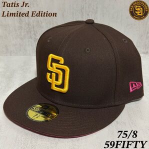 【海外限定】 NEWERA 59FIFTY SAN DIEGO PADRES パドレス タティスjr キャップ ブラウン 75/8