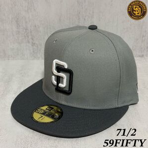 【海外限定モデル】 NEWERA 59FIFTY パドレス ツートン グレー グラファイト サイドパッチ キャップ ◎他サイズ有