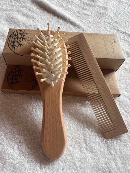 木製ヘアブラシセット ホテルアメニティ 未使用