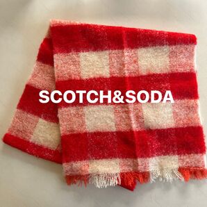 【SCOTCH&SODA】スコッチ&ソーダ 羊毛 大判 ストール チェック柄