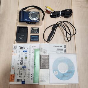 LUMIX デジタルカメラ ブルー Panasonic ケース付き