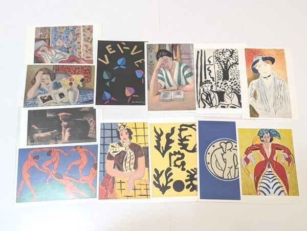 マティス ポストカード セット 切り絵 ヴェルヴ ダンスⅡ 聖母子 美術館 人物画 読書 襟巻の女 窓 室内 女性 マティス展