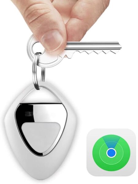 airtag 紛失防止タグ スマートタグ Appleの「探す」に対応(iOS端末のみ)スマートトラッカー ミニ 小型 白