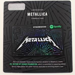 北米USA限定スターバックスカード★2017リミティッド エディション メタリカ Metallica ホリデー海外LAスタバカードmusic Spotify レア