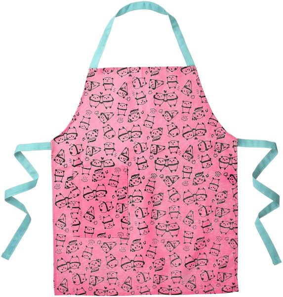 エプロン 子供用 キッズパンダエプロン ゆるパンダ ピンク