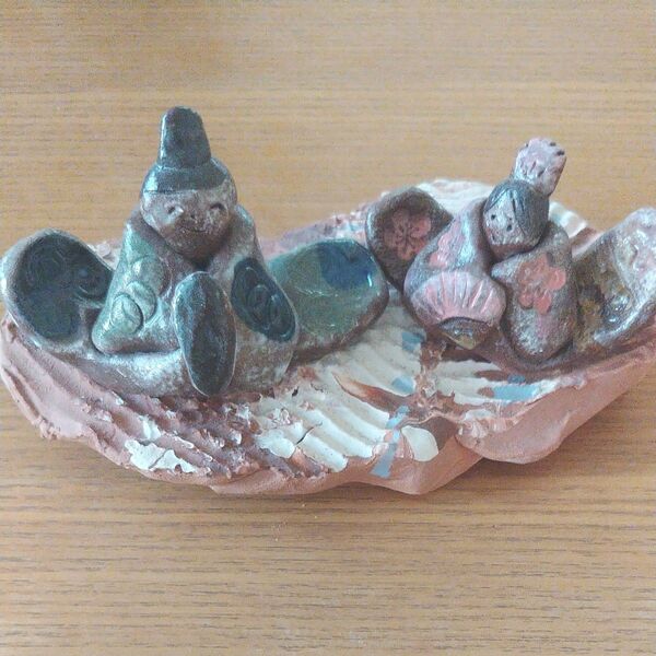 置物 民芸品てづくりお雛様
