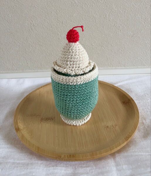 【ハンドメイド】あみぐるみ メロンソーダ
