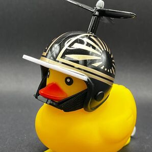 アヒル隊長 カスタムヘルメット コルク半 日章 ハンドメイド プロペラ付き