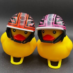 アヒル隊長 カスタムヘルメット コルク半 日章 ハンドメイド 2個セット