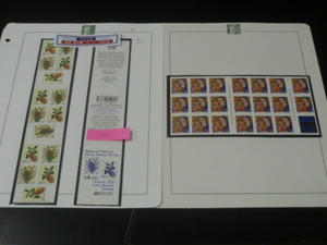 20　S　アメリカ切手　№236　1997年　記念 切手帳・ペーン　植物画・他　シール式　計3点　2リーフ　未使用NH