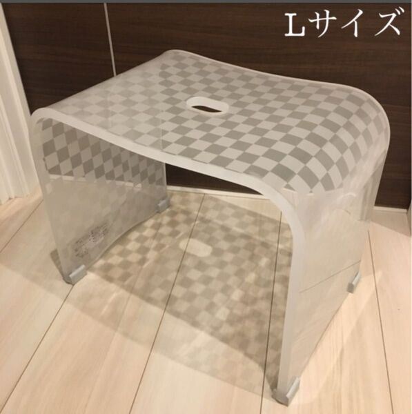 お得◎新品未使用 アクリル バスチェア センコー チェッカー L アイボリー