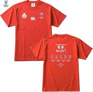 CCC canterbury RWC JAPAN TEAM TEE XL красный внутренний стандартный товар регби World Cup 2019 Japan команда чай 