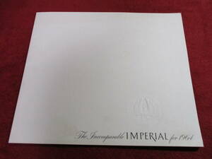 ^ FIAT CHRYSLER IMPERIAL 1964 Showa era 39 large size catalog ^