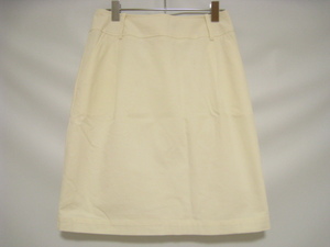 junko shimada ジュンコシマダ ボトムス スカート ひざ丈 白 ホワイト サイズ40 背面ファスナー