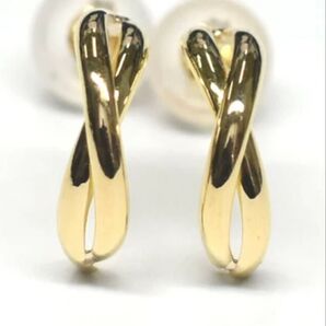 K18 18金 クロスピアス 新品