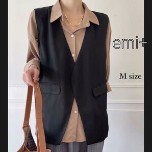 emi+ バックスリット ノーカラーベスト
