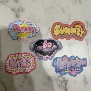 ステッカー 文字 5枚セット ②