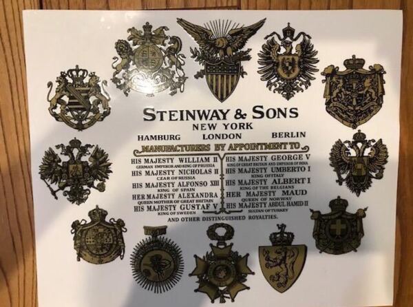 スタインウェイ サウンドボード 響板 デカール ステッカー Steinway A