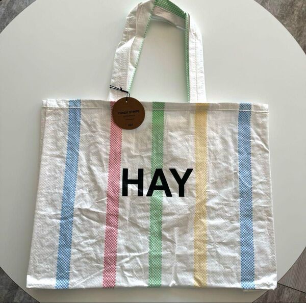 HAY CANDY STRIPE SHOPPER M ビニールバッグ