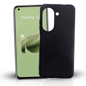 ASUS Zenfone 10 ケース カバー薄型軽量 柔軟 指紋防止 擦り傷防止 着脱簡単 ブラック