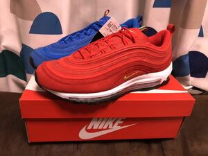 新品 NIKE AIR MAX 97 QS ナイキ エアマックス 97 バカ履き カスタム 28.5cm ブルー×レッド