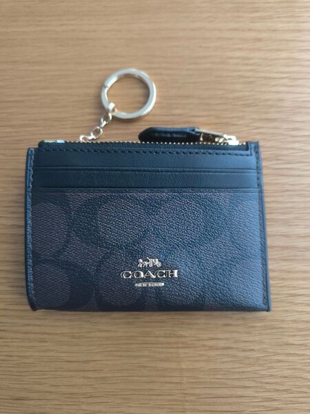 【新品未使用】COACH コーチ ミニ スキニー ID ケース シグネチャー キャンバス コインケース コインケース