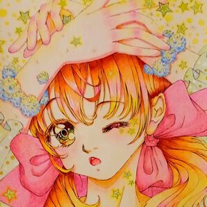 手描きイラスト オリジナル 原画 女の子