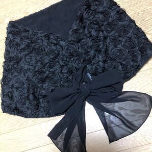 ストール ブラック パーティ ローズ 薔薇