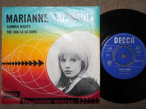 Marianne Faithfull-Summer Nights/The Sha La La Song★蘭Orig.7&#34;/マト1