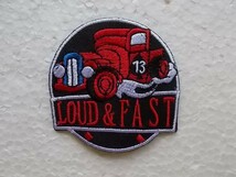 LOUD&FAST 13 自動車 ロゴ ワッペン/ 刺繍 海外 カスタム おしゃれ 288_画像1