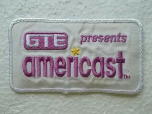 GTE Presents americast アンリカスト ケーブルTV ブルTV ロゴ 企業 アメリカ 刺繍 ワッペン / USA カスタム おしゃれ 古着 ② 299