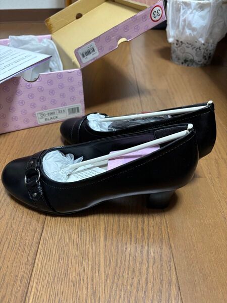 未使用 Cedar Crest パンプス 23.5 パンプス 黒 ヒール