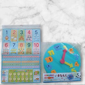 お風呂で楽しく数字の勉強 お風呂でパズル今何時2025.01.09.Bb①