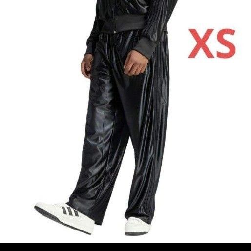adidas XS 黒 コーティングジャージ 下 パンツ Q3オーバーサイズ ブラック
