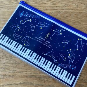 月謝袋用ポーチ 星座 月謝袋 ピアノ 習い事 ポーチ 小物入れ ジッパーバック 子ども 新品 未使用