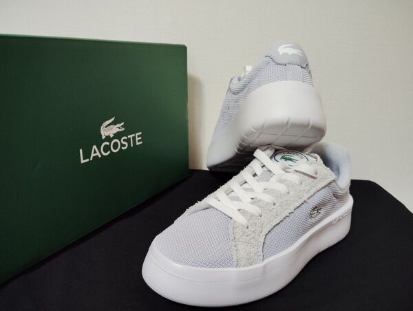 新品23.5cmラコステlacosteレディーススニーカーCARNABY PLAT LT 124 2 SFA厚底プラットフォーム
