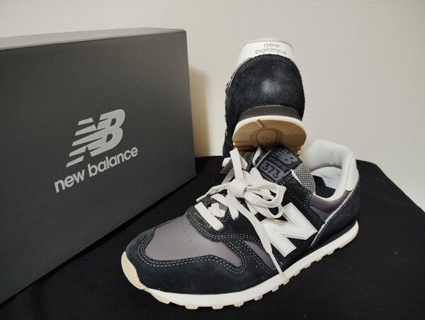 新品25cm ニューバランス newbalanceレディーススニーカーML373AK2ブラックWL373好きにも