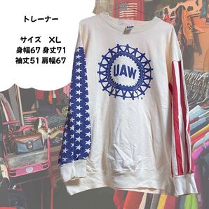 両面プリント トレーナー 古着 アメカジ ストリート